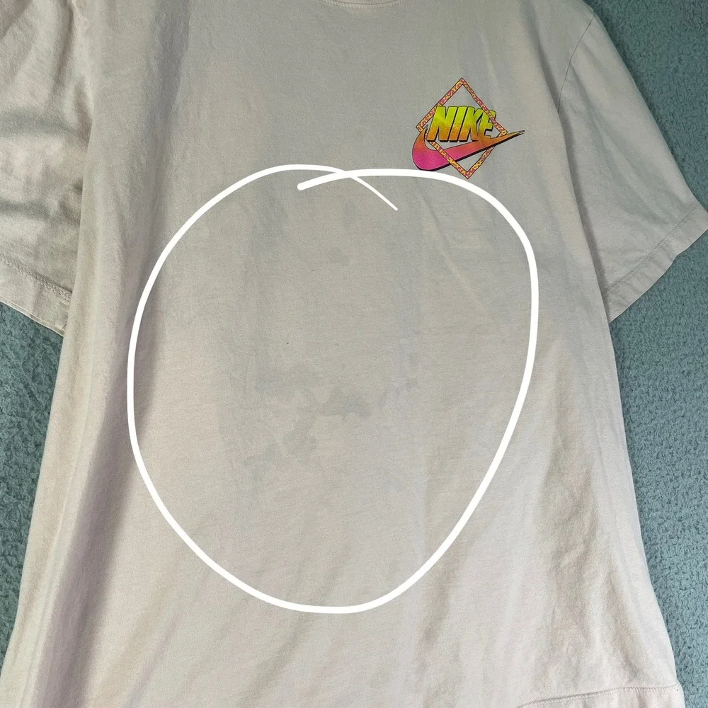 Nike Graphic Tee Mens Large Just‎ Do It Lizard Shirt Beige Streetwear
